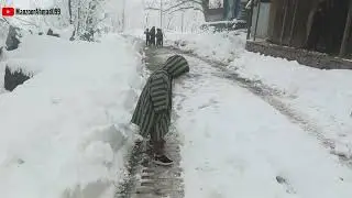 Snowfall in Kashmir2024 // Kashmir valley // Beautiful Azaan // South Kashmir