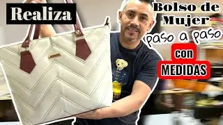 Cómo hacer BOLSO de MUJER👜Cartera,paso a paso,DIY,te brindo MEDIDAS📏bolso ABOLLONADO ó CAPITONADO 