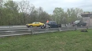 '72 Chevy Nova vs '51 Ford Hot Rod/Rat Rod Truck - Paradise Dragstrip