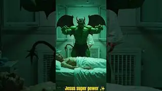 😈 Green Devil vs Jesus ✝️ | Devil Tried to Attack Jesus | Jesus Super Power AI ✨ | Must Watch#shorts