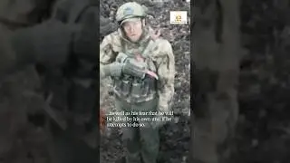 Video shows a Russian soldier attempting to surrender to Ukrainian drone #shorts #varal #soldier