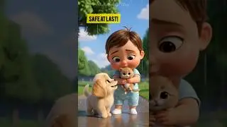 Baby Hero Saves a Kitten from the Rainstorm 🐱🌧️ | Cute Rescue Short