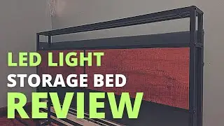 HAUSOURCE Queen Bed Frame with Storage Headboard and 4 Drawers Review | Under The Bed Storage Ideas