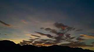 Dawn in the mountains. Timelapse