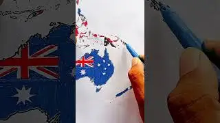 Draw Flag Map of Solomon islands 🇸🇧 #solomon #island