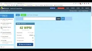 My typing speed test 42 WPM