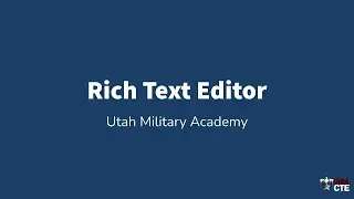 Part 10 - Rich Text Editor