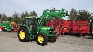 Landbouw tractor met voorlader John Deere, 6010 SE, bouwjaar 2001