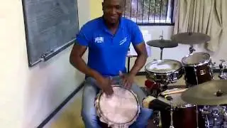 Percussionist Ernie Gregorius playing Tera Percussions Bar&iacute;