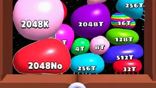 Blob Merge 3D vs 2048 Hole - Satisfying Mobile Games (Freepya, Max Level)