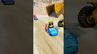 Funny Cars Going to Dangerous Heavy Machinery Crush in BeamNG.drive