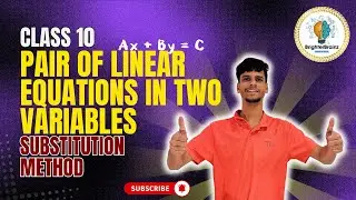 Substitution Method | Pair of L.E in two variables | Class 10 | Brighter Brainz | 