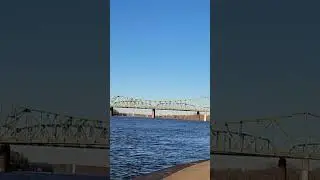 Cold, windy Ohio River today #river #water #autumn #ohio #westvirginia #bridge