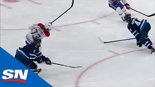 Tyler Toffoli Drags & Fires Puck Past Connor Hellebuyck For Sweet Shorthanded Goal