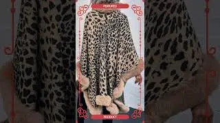 Leopard Open Front Poncho