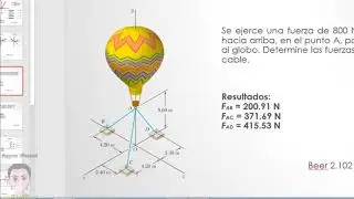 Análisis de fuerzas de una partícula en el espacio mediante SolidWorks Simulation