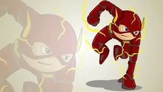 How to Draw The Flash from Justice League Movie in Chibi Style