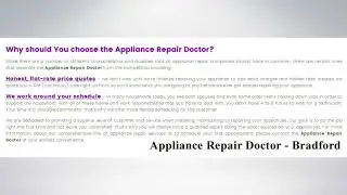 Bradford Appliance Repair | Appliance Repair Doctor
