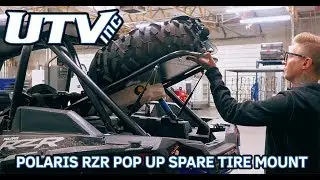 UTV INC Polaris RZR Clamp On Pop Up Spare Tire Mount Operation