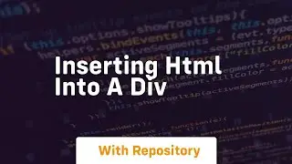 inserting html into a div