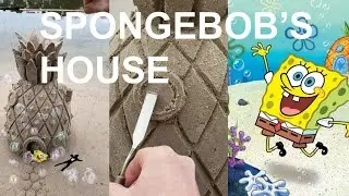 HOW TO MAKE THE SPONGEBOB'S HOUSE OUT OF SAND