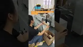 Semi automatic paper tube core cutting machine 👍👍 #papertubemachine papertube