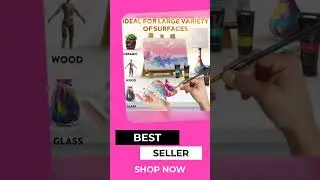 Acrylic Paint Set with 24 Vibrant Colors and Brushes &ndash; Perfect for Canvas, Wood, Ceramics, and More!