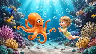 Um Pequeno Polvo Ficou Preso em um Mar de Bolhas 🐙 | Rimas Infantis e Canções para Crianças