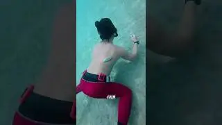 Эта камбала не отпускает! #фридайвинг #дикаяприрода