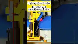 🔥 Hydraulic Cone Crusher: #cone #crusher #machine #mining #factory #work #sand #stone #exit #iron