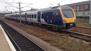 331102 Northern come to a stop at Doncaster railway station