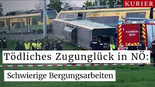 Tödliches Zugunglück in NÖ: Schwierige Bergungsarbeiten