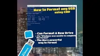 How to format any USB using CMD/windows Powershell---How to clean a USB/remove virus for free (2019)