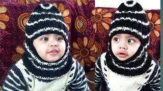 Monkey Cap With Helmet in Easy Steps (मंकी कैप कैसे बनाये) | Hindi Knittig | (For Beginners)
