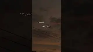 RUPOSH OST ❤️✨&bull; AESTHETIC VIDEO &bull; URDU LYRICS STATUS &bull; SLOWED AND REVERB &bull; #shorts#status#fyp#viral