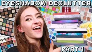 HUGE Makeup Declutter - It's Time For Eyeshadow Palettes!! (part 1)