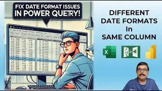 Несколько форматов даты в одном столбце Power Query