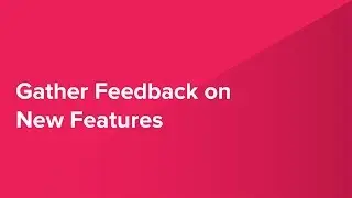 Gather Feedback on New Features