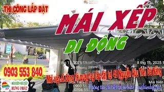 Mái xếp di động hệ quay tay lắp đặt tại 43 Nguyễn Hữu Tiến Đà Nẵng - maihienhp.com