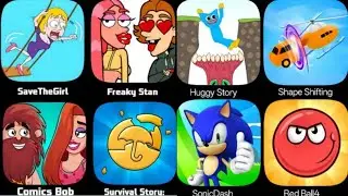 huggy story, save the girl , emoji puzzle , freaky, comics bob 