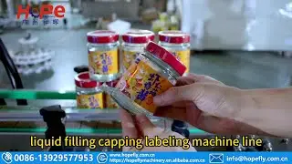 liquid filling capping labeling machine line