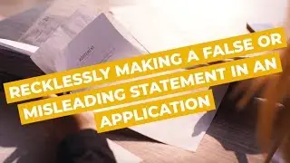 Recklessly Making a False or Misleading Statement in an Application | Sydney Criminal Lawyers&reg;