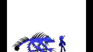 My first video blue monster vs robot and t rex