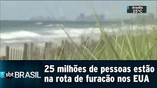 25 milhões de pessoas estão na rota do furacão Florence, nos EUA | SBT Brasil (12/09/18)