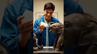 Man Saves Injured Elephant 🐘 | Heart-Touching Rescue Story | Real Life Wildlife Healing #animal #ai