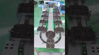 Curve guide conveyor line, automatic conveyor equipment. Chain conveyor  #conveyorsystems #conveyors