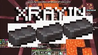 Mining Netherite with XRAY in Mc  (Mine Craft) server