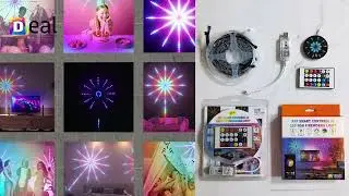 Deal Muster RGB LED Audio Recognition Fireworks Light With App and Remote Control