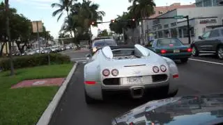 Bugatti Veyron Grand Sport on the street in Miami Beach 2012