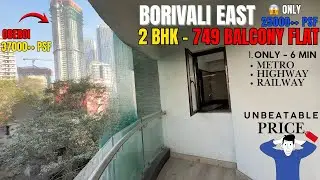 Mieszkanie z 2 sypialniami i balkonem w pobliżu Oberoi Borivali East | 6 minut od dworca kolejowe...